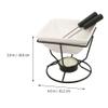 DEPILA 1 Set of Ceramic Butter Warmer Fondue Pot with Tealight Candle Chocolate Melt Pot Butter Cheese Melt Hot Pot for Cheese Chocolate Spoon view 2