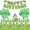 Turtle Party Decorations - Including Turtle Balloons, Happy Birthday Banner, Cake Topper, and Green Tablecloth for Under the Sea Party Decorations Turtle Birthday Party Supplies view 1