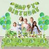 Turtle Party Decorations - Including Turtle Balloons, Happy Birthday Banner, Cake Topper, and Green Tablecloth for Under the Sea Party Decorations Turtle Birthday Party Supplies view 3