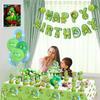 Turtle Party Decorations - Including Turtle Balloons, Happy Birthday Banner, Cake Topper, and Green Tablecloth for Under the Sea Party Decorations Turtle Birthday Party Supplies view 4