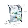 Magazine Rack Magazine Rack Office Newspaper Rack Newspaper Rack Information Book Rack with Pulley Floor Newspaper Rack Magazine Holder view 2