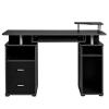 47 Inch Small Desk Essential Home Office Computer Desk with Pull-Out Keyboard Tray and Drawers Study Desk with Storage view 1