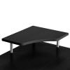 47 Inch Small Desk Essential Home Office Computer Desk with Pull-Out Keyboard Tray and Drawers Study Desk with Storage view 3
