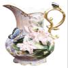 Lily Butterfly Vase Home Decoration Hydroponic Vase Garden Flower Bottle Elegant Style Vase Decoration Cafe Vases Kitchen Vases (Colour: Ceramic-White) view 1