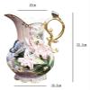 Lily Butterfly Vase Home Decoration Hydroponic Vase Garden Flower Bottle Elegant Style Vase Decoration Cafe Vases Kitchen Vases (Colour: Ceramic-White) view 2