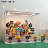 NONEMEY Clear Acrylic Display Case Stand with LED Light 2/3/4/5/6 Tier Storage Box Showcase Dustproof Organizer Box for Collectibles (White 6 Tiers 19.6 * 12.5 * 16.5inch) view 3