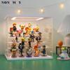 NONEMEY Clear Acrylic Display Case Stand with LED Light 2/3/4/5/6 Tier Storage Box Showcase Dustproof Organizer Box for Collectibles (White 6 Tiers 19.6 * 12.5 * 16.5inch) view 4