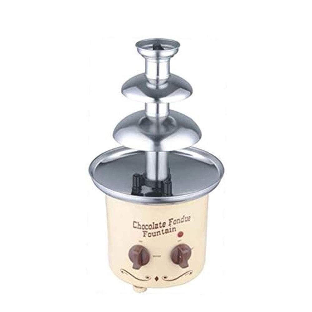 Chocolate Fountain Small Chocolate Fountain Machine for Melting Chocolate Stainless Steel Heated Basin Chocolate Fountain for Kids and Parties Easy to Assemble 3-Tiers