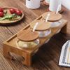Clear Seasoning Rack Spice Pots - 4 Piece Glass Seasoning Box - Storage Container Condiment Jars - Cruet with Cover and Spoon view 4
