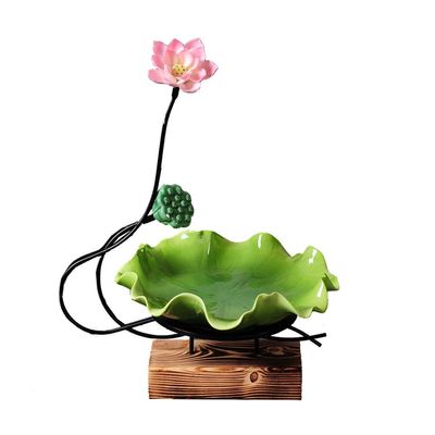Home Fruit Plate Creative Modern Living Room Coffee Table High-end Ceramic Home Chinese Style New Chinese Lotus Leaf Plate