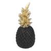 Natudeco Resin Pineapple Decoration Pineapple Sculpture Nordic Style Desk Decorative Statue Resin Fruit Decor with Bottom Foot Pad for Living Room Bedroom Office(Black) view 1