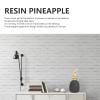 Natudeco Resin Pineapple Decoration Pineapple Sculpture Nordic Style Desk Decorative Statue Resin Fruit Decor with Bottom Foot Pad for Living Room Bedroom Office(Black) view 4