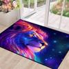 2'7" x 3'11" Galaxy Lion Rug 3D Fierce Lions Area Rugs for Kids Bedroom Living Room Playroom Gameroom Boys Glitter Carpet Throw Rugs Floor Mat 47 in X 31 in view 1