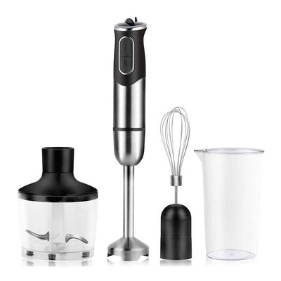 Hand Blender Smart Stick 600W 2 Speed and Turbo Mode Handle with Whisk Chopper/Grinder Bowl and Beaker/Measuring Cup