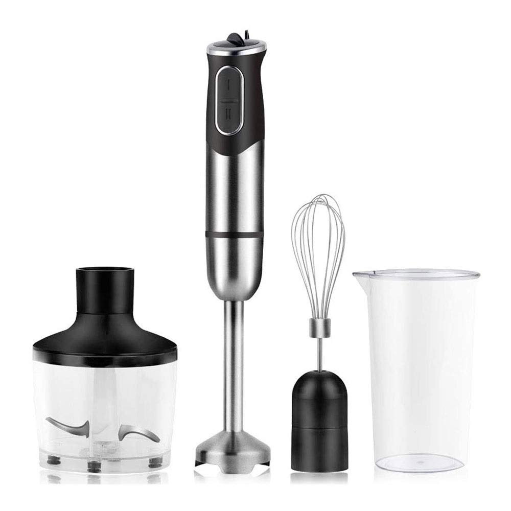 Hand Blender Smart Stick 600W 2 Speed and Turbo Mode Handle with Whisk Chopper/Grinder Bowl and Beaker/Measuring Cup