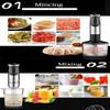 Hand Blender Smart Stick 600W 2 Speed and Turbo Mode Handle with Whisk Chopper/Grinder Bowl and Beaker/Measuring Cup view 4