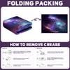 5' X 7' Galaxy Area Rug Bedroom Living Room for Girls Kids Boys Carpet Nebula Vortex Throw Rugs Purple Blue Cloud Floor Mat view 3