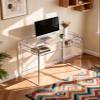solaround Acrylic Desk Laptop Study Table Home Office Console Table Entrance Tables, 33.5'' x 15.7'' x 29.5'' (Clear) view 4