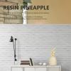 Resin Pineapple Decoration Pineapple Sculpture Nordic Style Desk Decorative Statue Resin Fruit Decor with Bottom Foot Pad Gold Pineapples for Living Room Bedroom Office(Gold) view 4
