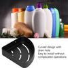 IOCCIOBB Corner Shower Caddy Wall Mounted Triangular Kitchen Racks Shower Organizer, Durable Aluminum Alloy Bathroom Shelf with 2 Removable Hooks view 3