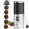 Mini Coffee Grinder for Camping, Rechargeable Coffee Grinder, Coffee Bean Grinder with Multiple Fine to Coarse Grind Settings, Conical Ceramic Grinding Core, for Drip/Espresso/Pour Over French Press view 1