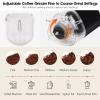 Mini Coffee Grinder for Camping, Rechargeable Coffee Grinder, Coffee Bean Grinder with Multiple Fine to Coarse Grind Settings, Conical Ceramic Grinding Core, for Drip/Espresso/Pour Over French Press view 2