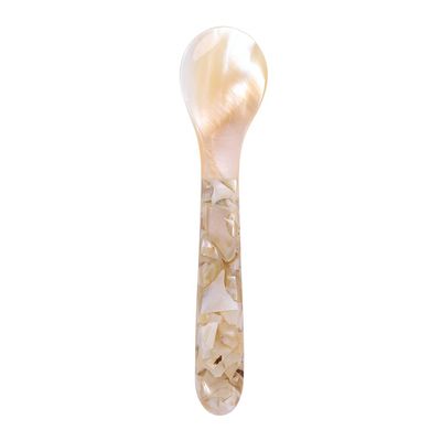 Natural Shell Caviar Spoons Fork Mother of Pearl Caviar Spoons Cocktail Stirring Spoons for Caviar, Egg, Ice Cream, Coffee, Serving(A Spoon)