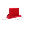 DECHOUS Black Hat Crowns for Adults Funny Party Hats Black Tuxedo for Men para para Mujer Red Hat for Men Dress up Hats Costume Hat Party Costume Hat Clothing Jazz Hat Top Hat view 4