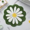Carmoion Cute Bath Mat,Pink Flower Rug,Water Absorption Non Slip Mat,Soft Machine Wash Rug Mat for Bedroom Kitchen Bathroom Toilet Floors 25.6 x 25.6 Inches (Dark Green) view 1