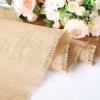 15 Pack Burlap Table Runners Bulk 12 x 71 Inch Rustic Jute Tablerunner Khaki Farmhouse Country Burlap Runners for Wedding Banquet Birthday Holiday Party Kitchen Dining Table Decorations(Tassel) view 4