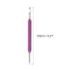 PATIKIL Coffee Art Pen Pattern Carved Needle 5.31 Inch Stainless Steel for Cafe Kitchen Purple view 2