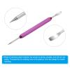 PATIKIL Coffee Art Pen Pattern Carved Needle 5.31 Inch Stainless Steel for Cafe Kitchen Purple view 4