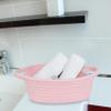 ABenkle Small Storage Basket, Mini Basket, Cute Tiny Cotton Rope Woven Basket, Shelf Basket, Boho Decorative Toy Dog Cat Basket for Nursery, Bedroom, Spa, Empty Gift Basket - XS, Pink view 3