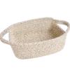 ABenkle Small Storage Basket, Mini Basket, Cute Tiny Cotton Rope Woven Basket, Shelf Basket, Boho Decorative Toy Dog Cat Basket for Nursery, Bedroom, Spa, Empty Gift Basket - XS, Mixed Brown view 1