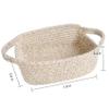 ABenkle Small Storage Basket, Mini Basket, Cute Tiny Cotton Rope Woven Basket, Shelf Basket, Boho Decorative Toy Dog Cat Basket for Nursery, Bedroom, Spa, Empty Gift Basket - XS, Mixed Brown view 2
