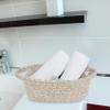 ABenkle Small Storage Basket, Mini Basket, Cute Tiny Cotton Rope Woven Basket, Shelf Basket, Boho Decorative Toy Dog Cat Basket for Nursery, Bedroom, Spa, Empty Gift Basket - XS, Mixed Brown view 3