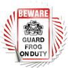 CakJuice Funny Sticker Beware! Guard Frog On Duty Funny Sticker 10 Pcs Sign Decor Stickers Funny (Size : 8X12CM) view 1