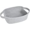 ABenkle Small Storage Basket, Mini Basket, Cute Tiny Cotton Rope Woven Basket, Shelf Basket, Boho Decorative Toy Dog Cat Basket for Nursery, Bedroom, Spa, Empty Gift Basket - XS,Grey view 1