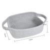ABenkle Small Storage Basket, Mini Basket, Cute Tiny Cotton Rope Woven Basket, Shelf Basket, Boho Decorative Toy Dog Cat Basket for Nursery, Bedroom, Spa, Empty Gift Basket - XS,Grey view 2