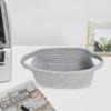 ABenkle Small Storage Basket, Mini Basket, Cute Tiny Cotton Rope Woven Basket, Shelf Basket, Boho Decorative Toy Dog Cat Basket for Nursery, Bedroom, Spa, Empty Gift Basket - XS,Grey view 4
