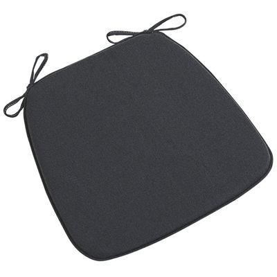 ZTGL Chair Cushion for Dining Room Chairs, Non Slip Horseshoe Chair Cushion Metal Wooden Kitchen Chair Seat Pad Cushion with Ties,Black,42cmx40cm(4PCS)