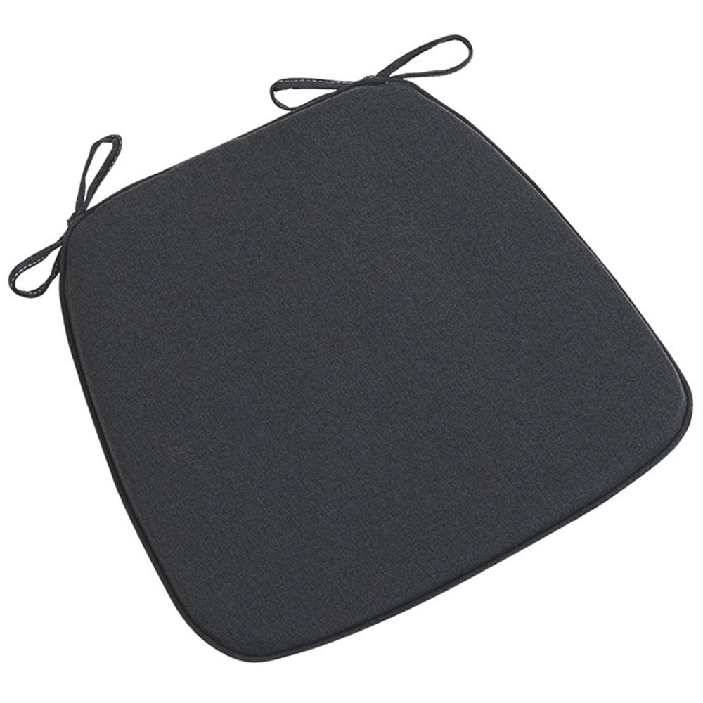 ZTGL Chair Cushion for Dining Room Chairs, Non Slip Horseshoe Chair Cushion Metal Wooden Kitchen Chair Seat Pad Cushion with Ties,Black,42cmx40cm(4PCS)