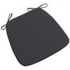 ZTGL Chair Cushion for Dining Room Chairs, Non Slip Horseshoe Chair Cushion Metal Wooden Kitchen Chair Seat Pad Cushion with Ties,Black,42cmx40cm(4PCS) view 1
