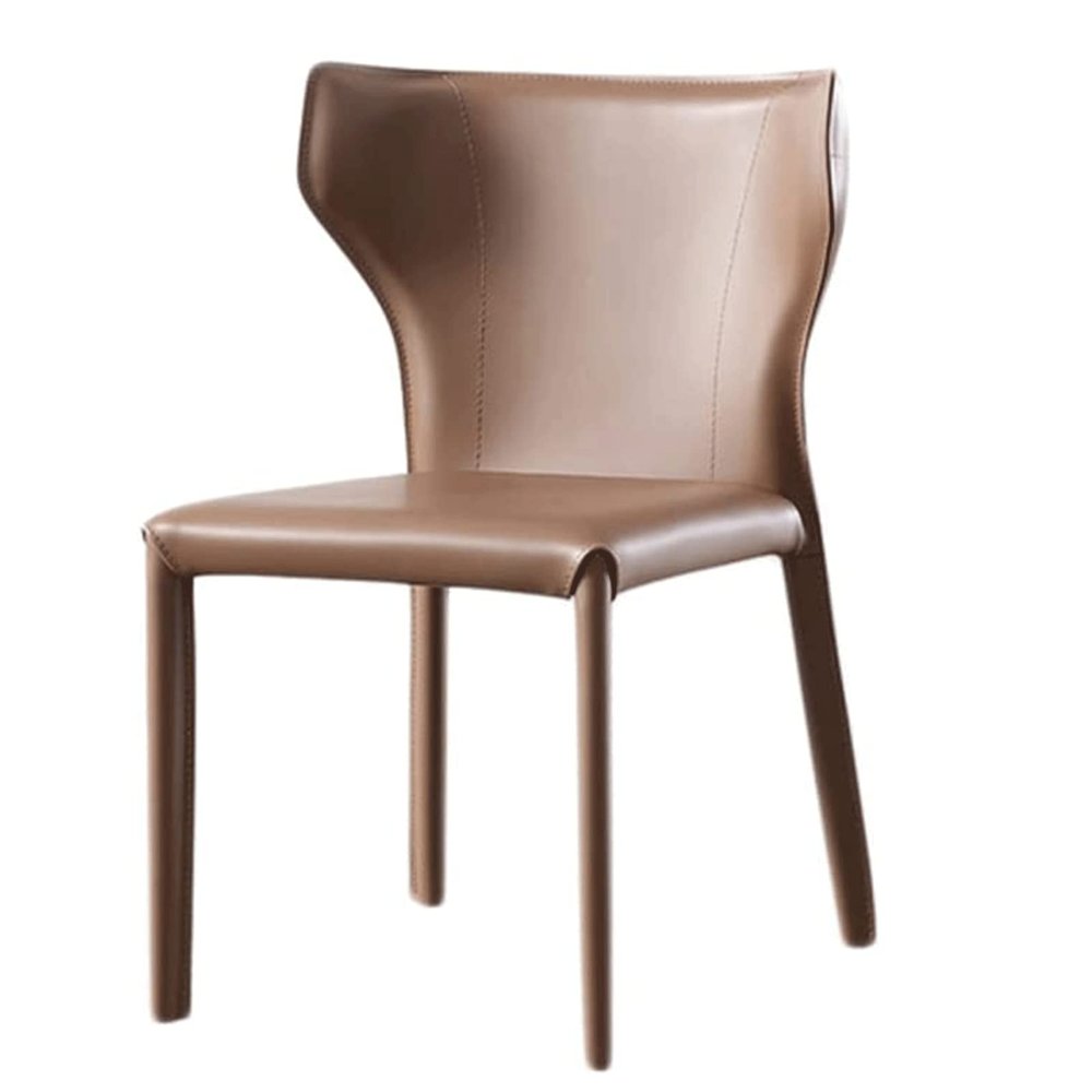 Classic Dining Chairs Comfortable Dining Chairs Saddle Leather Kitchen Chair Fashionable Simple Side Chair for Cafe Living Room Dining Room Chairs Stable Load-Bearing