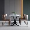 Classic Dining Chairs Comfortable Dining Chairs Saddle Leather Kitchen Chair Fashionable Simple Side Chair for Cafe Living Room Dining Room Chairs Stable Load-Bearing view 2