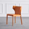 Classic Dining Chairs Comfortable Dining Chairs Saddle Leather Kitchen Chair Fashionable Simple Side Chair for Cafe Living Room Dining Room Chairs Stable Load-Bearing view 4