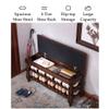 LIOONS Fashion Shoe Rack 4 Tier Shoe Racks Vintage Free Standing Shoe Racks Soft Leather Seat Entryway Shoe Shelf Closet Shoe Storage Organizer Exquisite Beautiful view 3