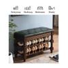 LIOONS Fashion Shoe Rack 4 Tier Shoe Racks Vintage Free Standing Shoe Racks Soft Leather Seat Entryway Shoe Shelf Closet Shoe Storage Organizer Exquisite Beautiful view 4