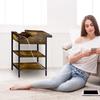 Lapensa 3 Tier End Table with Charging Station, Side Charging Table with USB Ports and Outlets, Bedside Desk for Small Spaces view 2