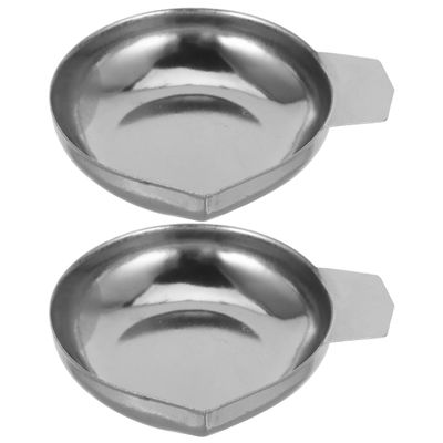 2pcs Small Carat Weighing Tray Stainless Steel for Accurate Measuring